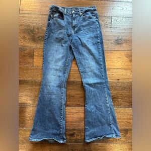 Lucky Women's High- Rise Stevie Blue Flared Jeans- size 12